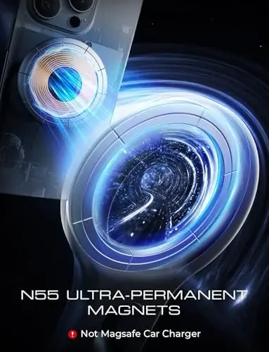 LISEN for iPhone 17 Pro Max Car Mount MagSafe Car Mount, Air Vent Phone Holder Car [Strong Magnetic] Hands Free Cell Phone Holder Strong Clip Car Accessories fit iPhone 16 15 14 13 Pro Plus Max - 1