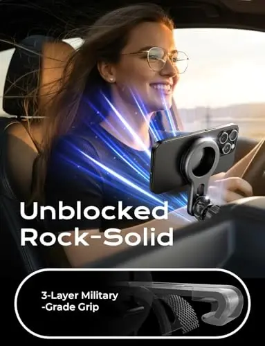 LISEN for iPhone 17 Pro Max Car Mount MagSafe Car Mount, Air Vent Phone Holder Car [Strong Magnetic] Hands Free Cell Phone Holder Strong Clip Car Accessories fit iPhone 16 15 14 13 Pro Plus Max - 6
