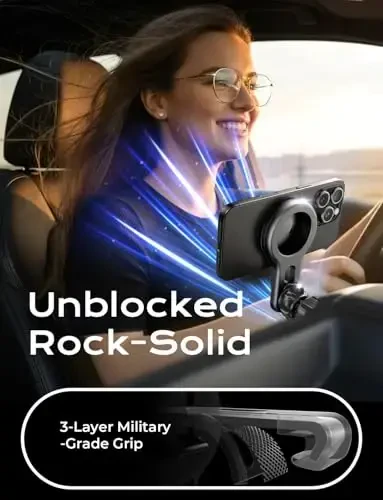 LISEN for iPhone 17 Pro Max Car Mount MagSafe Car Mount, Air Vent Phone Holder Car [Strong Magnetic] Hands Free Cell Phone Holder Strong Clip Car Accessories fit iPhone 16 15 14 13 Pro Plus Max - 6