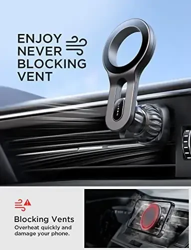 LISEN iPhone 16 MagSafe uchun avtomobil o'rnatgichi, [Tez o'rnatish] Magnitli uzun tutqichli Mag Safe avtomobil telefon ushlagichi, iPhone 16 Pro Max 15 14 13 12 Plus Mini uchun erkaklar va ayollar uchun avtomobil aksessuarlari sovg'alari, Binafsha - 5