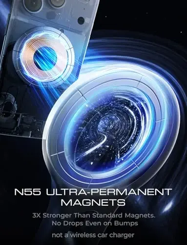 LISEN iPhone 16 MagSafe uchun avtomobil ushlagichi, [Tez oʻrnatish] Magnitli uzun qoʻlli Mag Safe avtomobil telefon ushlagichi ventilyatsiyasi, iPhone 16 Pro Max 15 14 13 12 Plus Mini uchun erkaklar va ayollar uchun avtomobil aksessuarlari sovgʻalari, Binafsha - 3