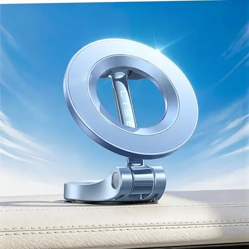 LISEN for iPhone MagSafe Car Mount [24 Strong Magnets] 360 Degrees Ultra Magnetic Phone Holder for Car Dashboard, Universal Car Phone Mount Magsafe Accessories for iPhone17 Pro Max Air 16 15 14, Blue 