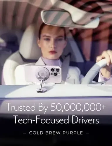 LISEN for iPhone 17 MagSafe Car Mount, Purple Car Accessories, Ultra Magnetic Phone Holder for Car Dashboard,Gifts for Men Women Him Her, Fit for iPhone17 Pro/air/Max 16 15 14 13 Purple - 1