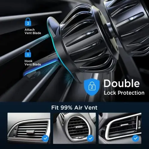 LISEN Магнитный держатель телефона для автомобиля Улучшенный зажим Ультра держатель телефона для автомобиля 6 сильных магнитов Держатель телефона для автомобиля с магнитным чехлом для смартфонов 4-6,7 дюймов (красный) - 4