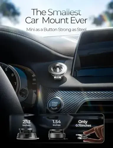 LISEN for MagSafe Car Mount for iPhone 17 PRO MAX, Extra Small Ultra Magnetic Phone Holder for Car Dashboard, Car Phone Holder, Car Accessories for Women Men, Fit for iPhone17 Pro/Air/Max 16 15 14 13 - 2