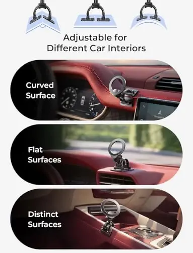 LISEN for MagSafe Car Mount [2026 Super Strong Magnets] Magnetic Phone Holder for Your Car [Vent&Dash] Magnet Cell Phone Holder Mount Cradle Car Accessories for Men Women fit iPhone 17-12 Series Kits - 4