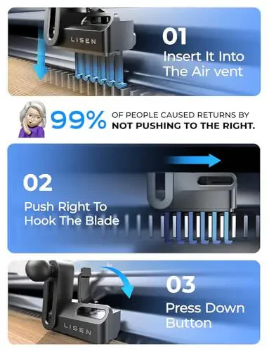 LISEN for Tesla Phone Mount, MagSafe Car Mount [Never Block] for Model 3 Y Accessories, Phone Holder Fits iPhone 16 Pro Max Plus 15 14 [NOT FIT 2024 Model 3 Y] - 2