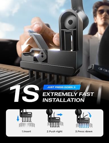 LISEN for Tesla Phone Mount, MagSafe Car Mount [Never Block] for Model 3 Y Accessories, Phone Holder Fits iPhone 16 Pro Max Plus 15 14 [NOT FIT 2024 Model 3 Y] - 5