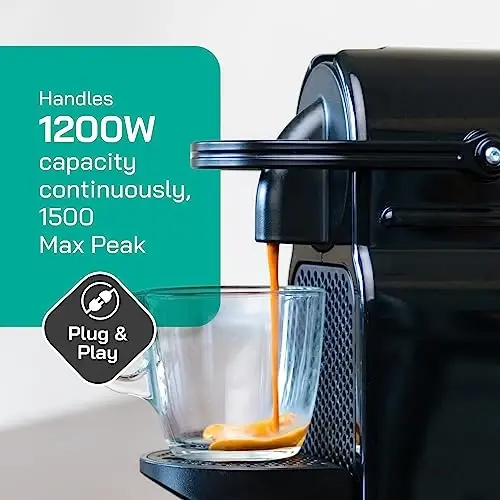 LiteFuze 1500W Voltage Converter - 110v to 220v & 220v to 110v Step-Up/Down Transformer - Dual Circuit Breaker Protection - Universal Output - Converting Box Tech - CE Certified - 4