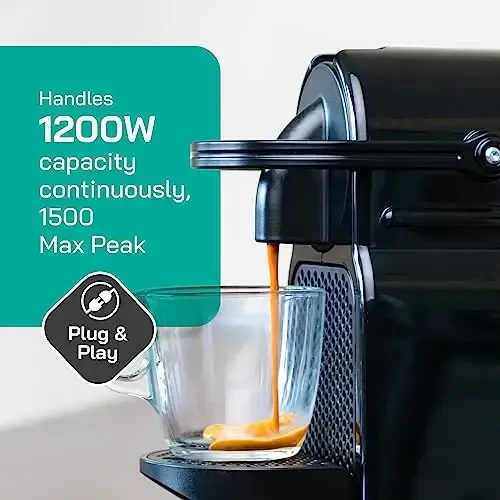 LiteFuze 1500W Voltage Converter - 110v to 220v & 220v to 110v Step-Up/Down Transformer - Dual Circuit Breaker Protection - Universal Output - Converting Box Tech - CE Certified - 4