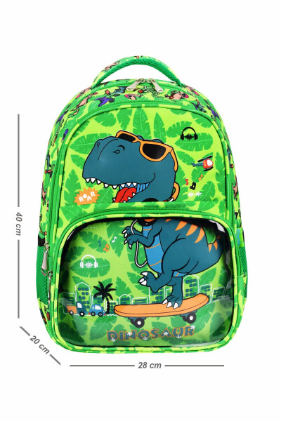 Litsenziyalangan Dinozavr 3 qismli to'plam Boshlang'ich maktab sumkasi, Termal ovqat sumkasi va qalam qutisi to'plami - ROXY (1)