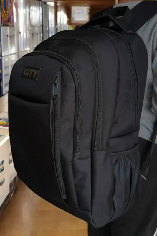 Litsenziyalangan hashamatli mustahkam maktab sumkasi keng ryukzak 45 sm. 22 sm. 30 sm. o'lchamda 7 ko'zli-Qora2 - STOK CITY