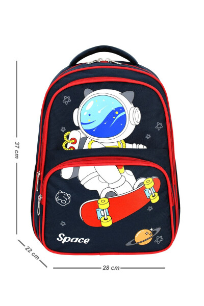 Litsenziyalangan ko‘k rangli Astronavt Space boshlang‘ich maktab va tushlik sumkasi to‘plami - GENEL MARKALAR (1)