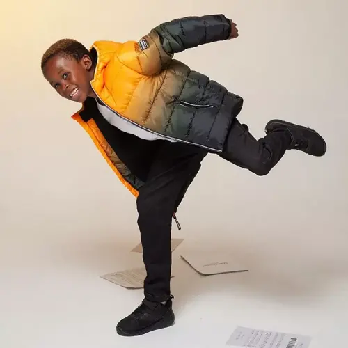 Little and Big Boys' Heavyweight Puffer Jacket Coat-Amber Orange - ROKKA&ROLLA (1)