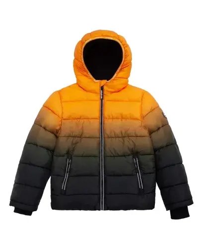 Little and Big Boys' Heavyweight Puffer Jacket Coat-Amber Orange - 4