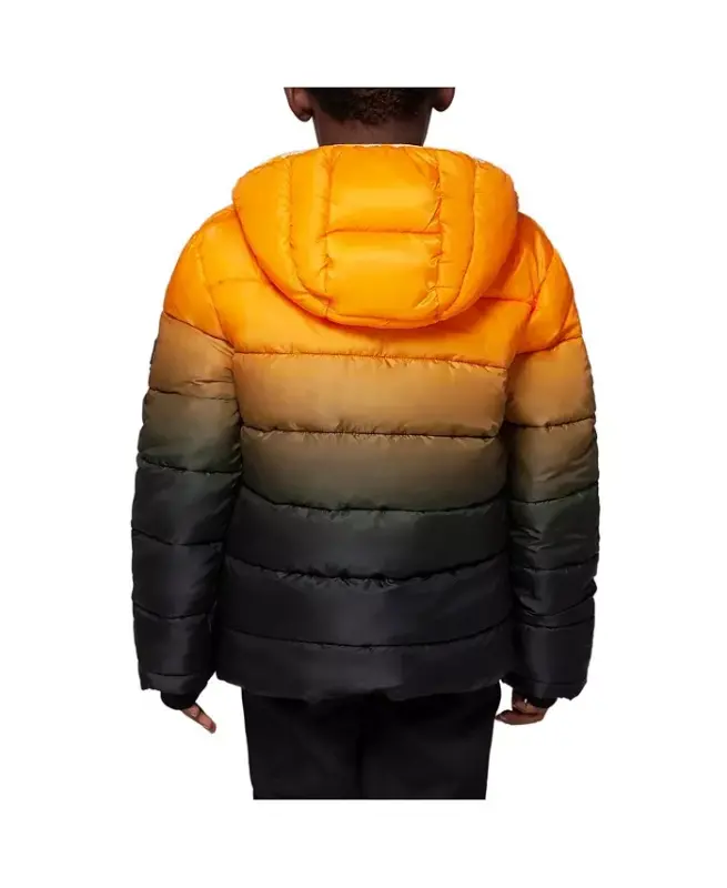 Little and Big Boys' Heavyweight Puffer Jacket Coat-Amber Orange - 5