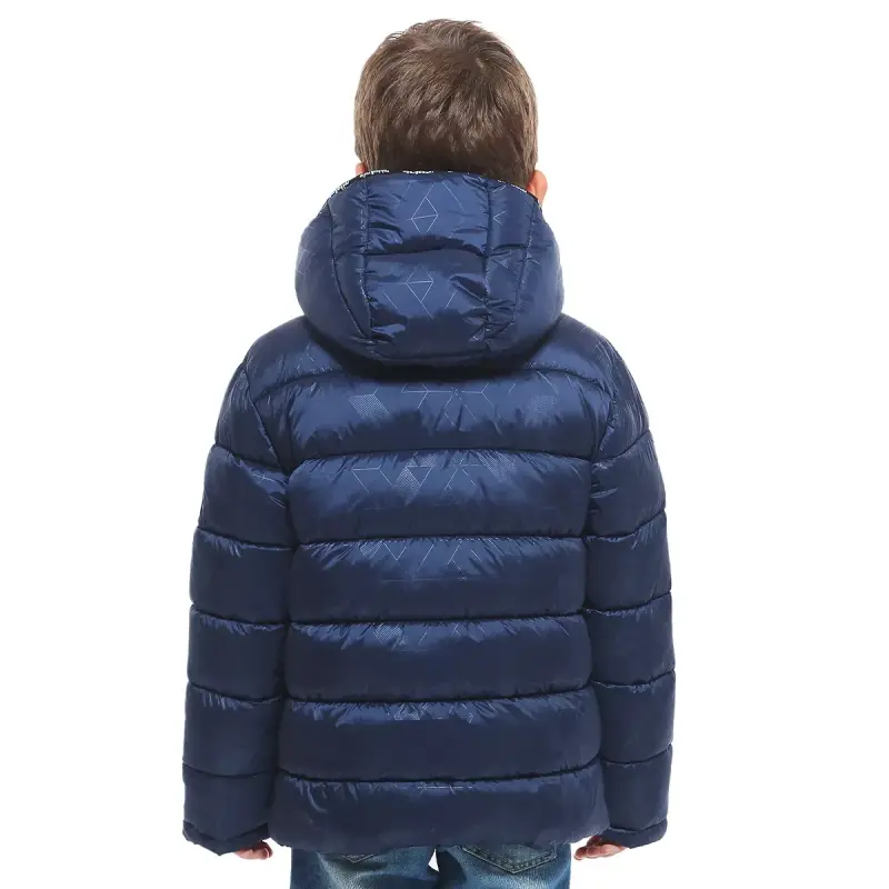 Little and Big Boys' Heavyweight Puffer Jacket Coat-Geo Emboss - 2