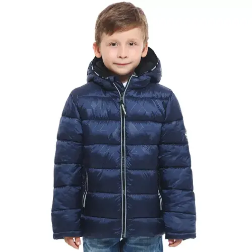 Little and Big Boys' Heavyweight Puffer Jacket Coat-Geo Emboss 