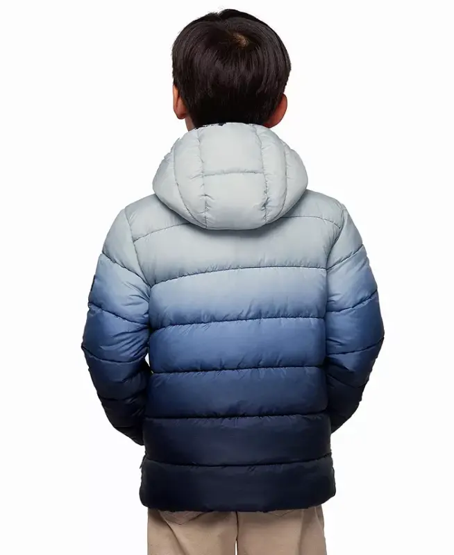 Little and Big Boys' Heavyweight Puffer Jacket Coat-Midnight ombre - 2
