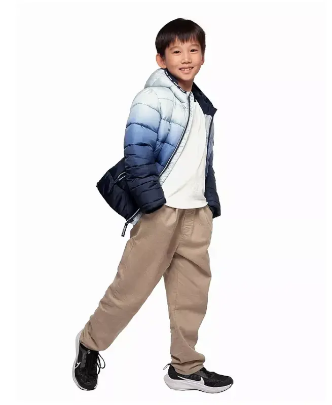 Little and Big Boys' Heavyweight Puffer Jacket Coat-Midnight ombre - 6
