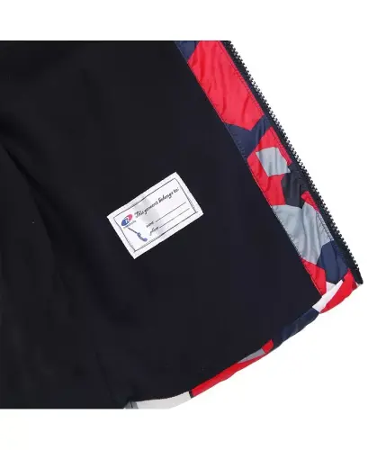 Little and Big Boys' Heavyweight Puffer Jacket Coat-Red Geometry - 5