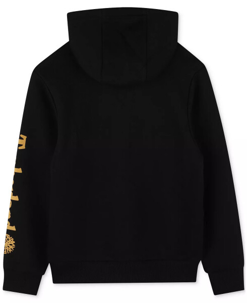 Little Boys Logo French Terry Zip-Up Hoodie Black - 2