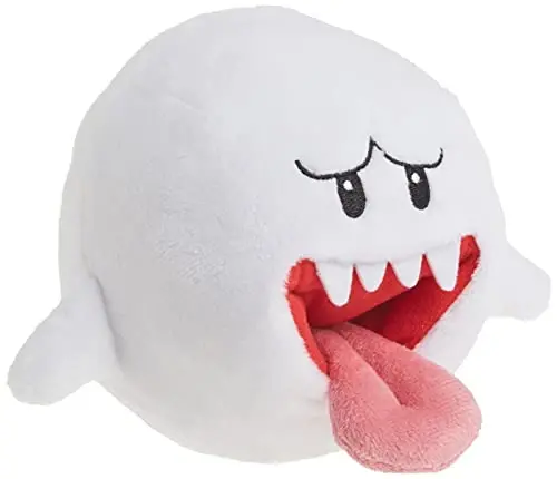 Little Buddy Super Mario All Star Collection 1428 Ghost Boo Stuffed Plush, 4