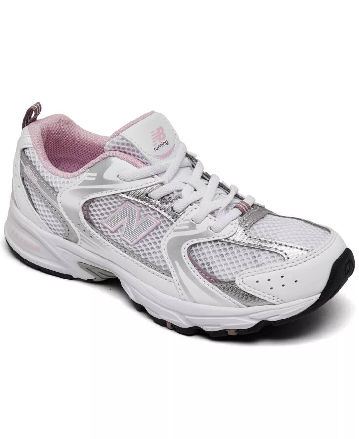 Little Girl's 530 Casual Sneakers from Finish Line White/Pink - 1