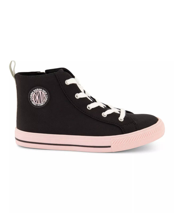 Little Girls Hannah High Top Sneakers Black, Pink - 2