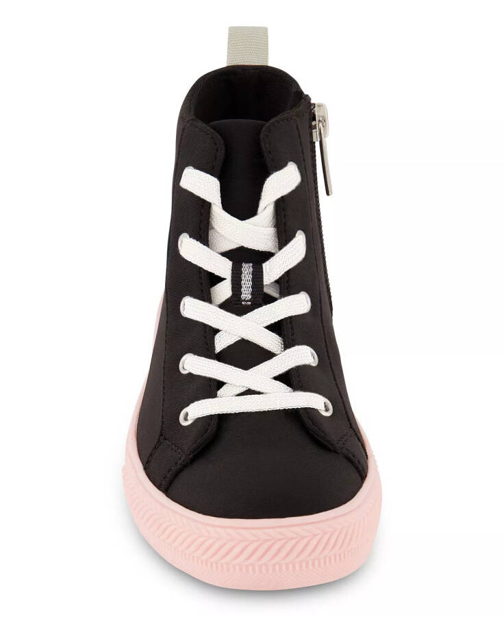 Little Girls Hannah High Top Sneakers Black, Pink - 7