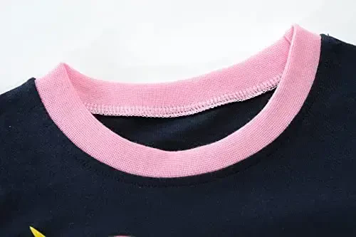 Little Girls Pajamas Qisqa Yengli 100% Paxta Bolalar Pijama Suv Pari Kiyimi Unicorn Pijama Yozgi Kiyimlar To'plami 1-7T - 2