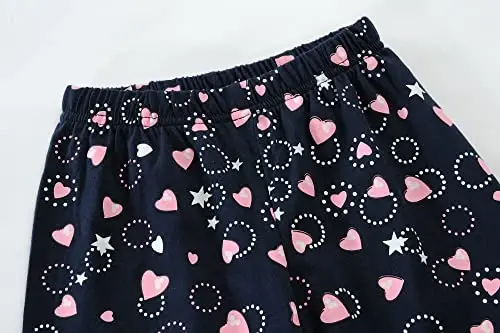 Little Girls Pajamas Qisqa Yengli 100% Paxta Bolalar Pijama Suv Pari Kiyimi Unicorn Pijama Yozgi Kiyimlar To'plami 1-7T - 5