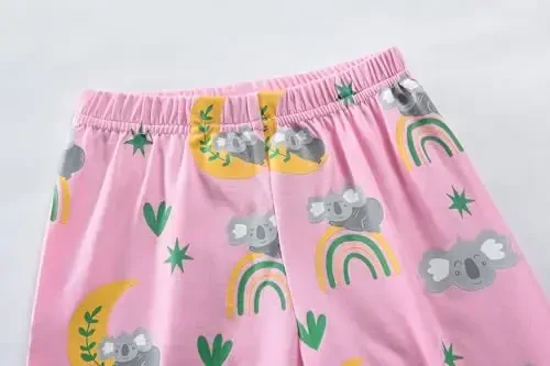 Little Girls Pajamas Short Sleeve 100% Cotton Toddler Pjs Mermaid Sleepwear Unicorn Pajama Summer Clothes Sets 1-7T - 5