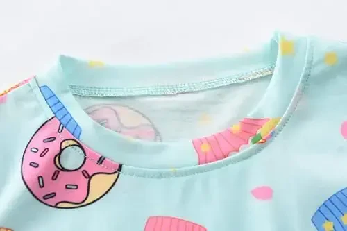 Little Girls Pajamas Short Sleeve 100% Cotton Toddler Pjs Mermaid Sleepwear Unicorn Pajama Summer Clothes Sets 1-7T - 3