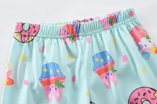 Little Girls Pajamas Short Sleeve 100% Cotton Toddler Pjs Mermaid Sleepwear Unicorn Pajama Summer Clothes Sets 1-7T - 6