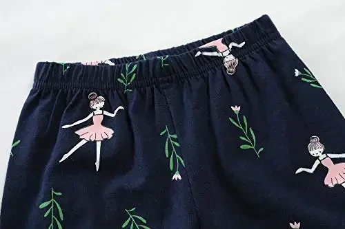 Little Girls Pajamas Short Sleeve 100% Cotton Toddler Pjs Mermaid Sleepwear Unicorn Pajama Summer Clothes Sets 1-7T - 5