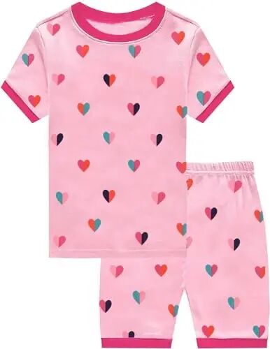 Little Girls Pajamas Short Sleeve 100% Cotton Toddler Pjs Mermaid Sleepwear Unicorn Pajama Summer Clothes Sets 1-7T - 1
