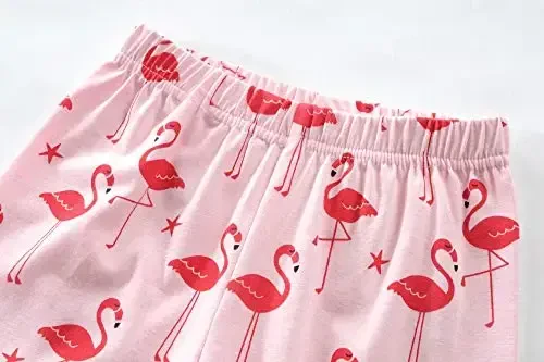 Little Girls Pajamas Short Sleeve 100% Cotton Toddler Pjs Mermaid Sleepwear Unicorn Pajama Summer Clothes Sets 1-7T - 6