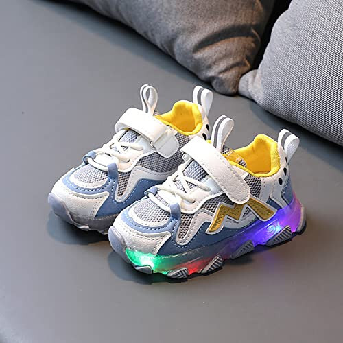 Little Girls Running Shoes Light Up Tennis Sports Shoes Non Slip Running Shoes Soft Sole Breathable Athletic Shoes - 2