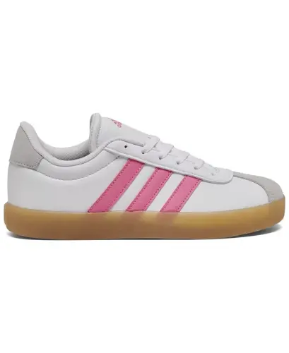 Little Girls VL Court 3.0 Casual Sneakers from Finish Line-White/Pink - ADIDAS (1)