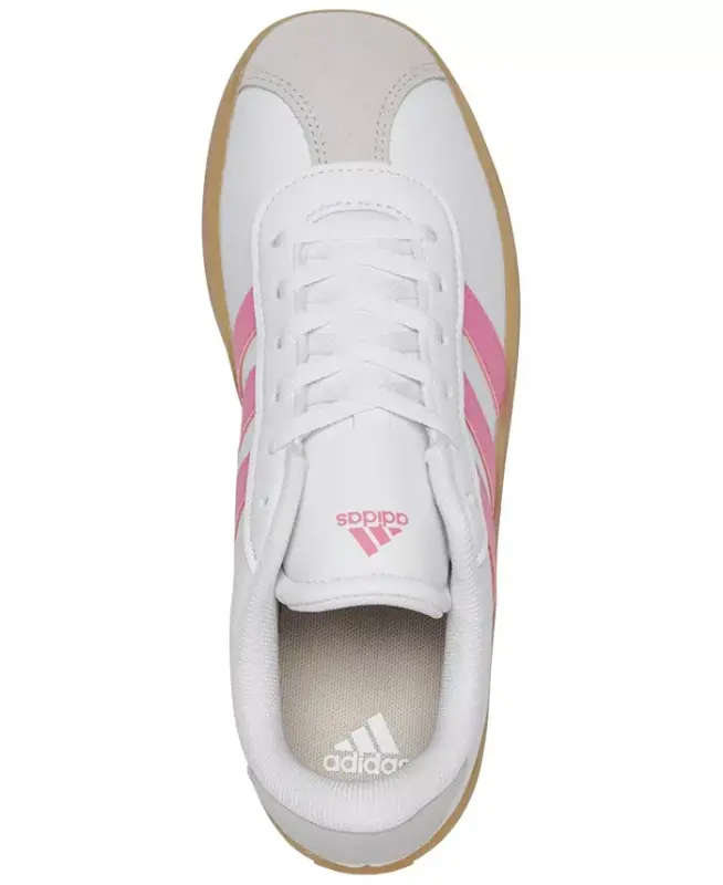 Little Girls VL Court 3.0 Casual Sneakers from Finish Line-White/Pink - 5