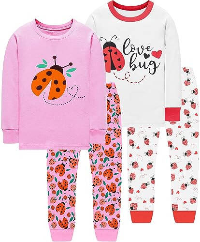 Little Hand Girls Pajamas Dinosaur Cotton Unicorn Pjs Jammies Fall Winter Long Sleeve Kids Sleepwear Sets for Size 2-7T - 43