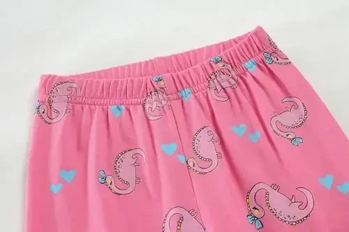 Little Hand Girls Pajamas Dinosaur Cotton Unicorn Pjs Jammies Fall Winter Long Sleeve Kids Sleepwear Sets for Size 2-7T - 4
