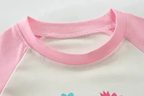 Little Hand Girls Pajamas Dinosaur Cotton Unicorn Pjs Jammies Fall Winter Long Sleeve Kids Sleepwear Sets for Size 2-7T - 6