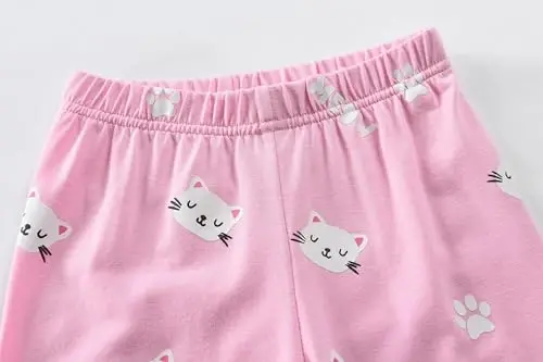 Little Hand Girls Pajamas Dinosaur Cotton Unicorn Pjs Jammies Fall Winter Long Sleeve Kids Sleepwear Sets for Size 2-7T - LITTLE (1)