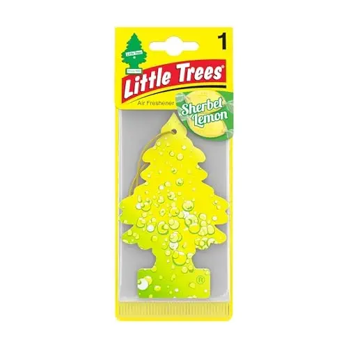 Little Trees Air Freshener Tree MTR0073 Sherbet Lemon Fragrance for Car Home Boat Caravan - Single Pack - 2
