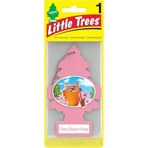 LITTLE TREES Car Air Freshener | Hanging Paper Tree for Home or Car | Cherry Blossom Honey | 6 Pack - LITTLE TREES (1)