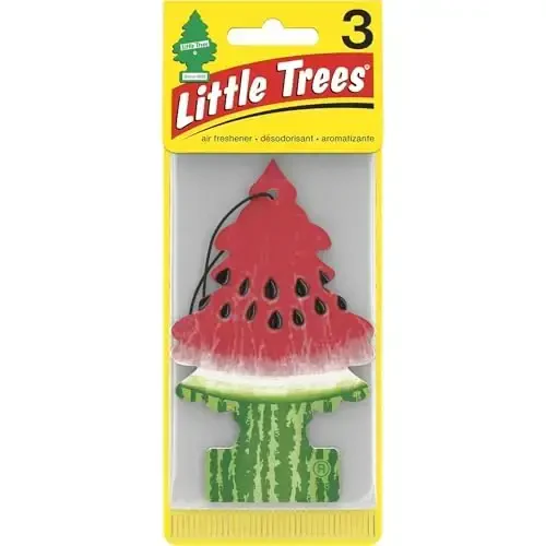 LITTLE TREES Car Air Freshener | Hanging Paper Tree for Home or Car | Watermelon | 3 Pack - 2