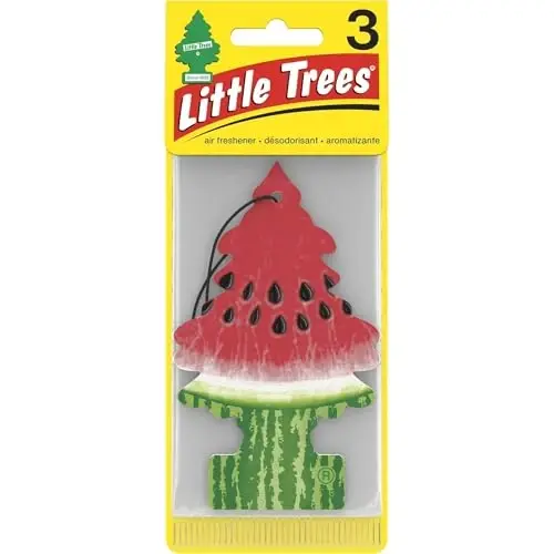 LITTLE TREES Car Air Freshener | Hanging Paper Tree for Home or Car | Watermelon | 3 Pack - LITTLE TREES (1)