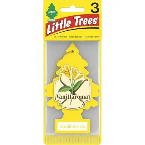 LITTLE TREES Car Air Freshener | Hanging Paper Tree for Home or Car | Vanillaroma | 3 Pack - 2